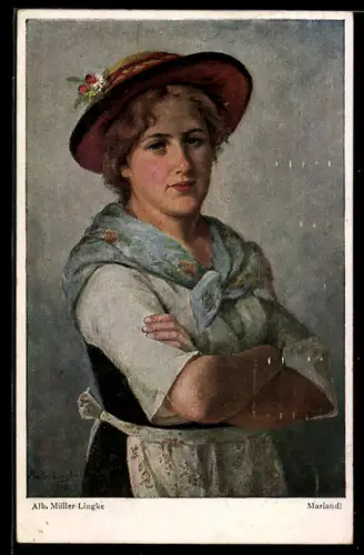 Künstler-AK sign. Alb. Müller-Lingke: Mariandl