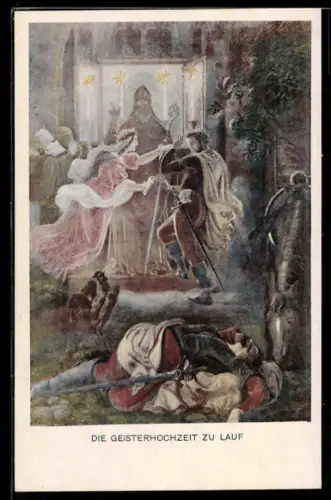 AK Die Geisterhochzeit zu Lauf, Schwarzwaldsagen