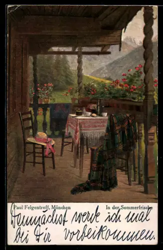 Künstler-AK sign. Paul Felgentreff: In der Sommerfrische