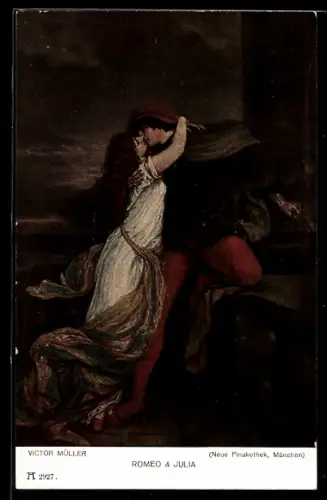 Künstler-AK sign. Victor Müller: Romeo & Julia