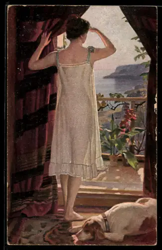 Künstler-AK sign. N. K. Bodarevsky: Herbstmorgen