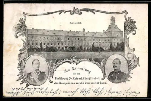 AK Bonn, Universität, Einführung des Kronprinzen