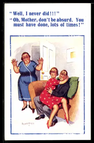 Künstler-AK Donald McGill: Well, I never did!!!