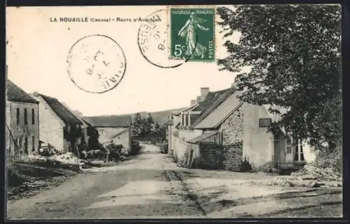 AK La Nouaille /Creuse, Route d`Aubusson