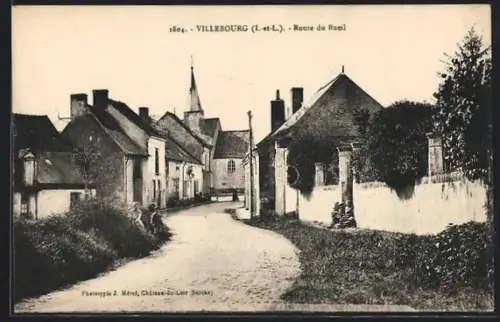AK Villebourg /I.-et-L., Route du Bueil
