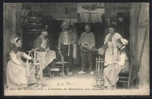 AK Bourg /Ain, L`Arrivée du Ménétrier aux Ebaudes