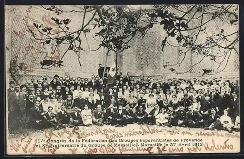 AK Marseille, IVe Congrès de la Fédération des Groupes Espérantistes de Provence et Xe anniversaire du Groupe 1913