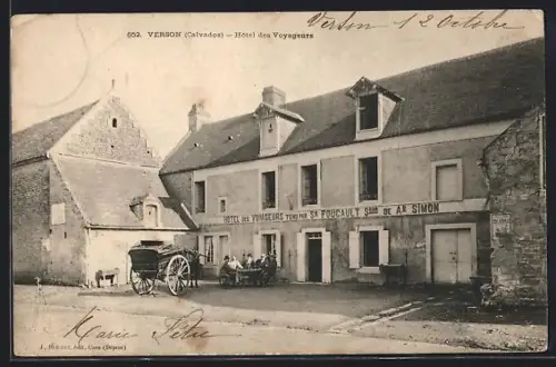 AK Verson /Calvados, Hôtel des Voyageurs