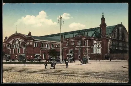 AK Bremen, Bahnhof mit Strassenpartie