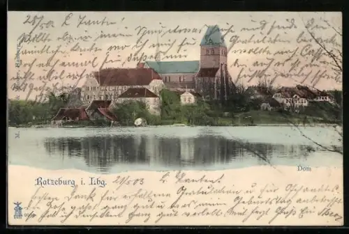 AK Ratzeburg i. Lbg., Dom, Ansicht vom Wasser
