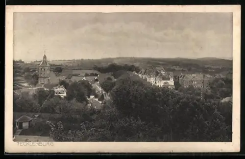 AK Tecklenburg, Stadtansicht mit Kirche und historischen Gebäuden