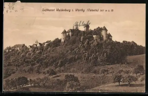AK Waldenburg i. Württbg., Ostseite der Burg
