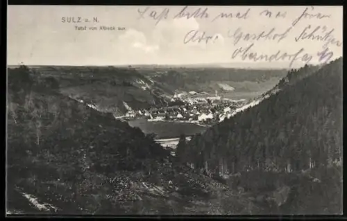 AK Sulz a. N., Total von Albeck aus