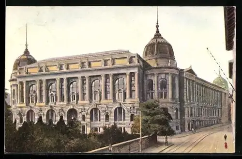 AK Stuttgart, Landesgewerbemuseum aus der Vogelschau