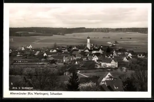 AK Altenmünster /Wertingen, Ortsansicht von Südosten