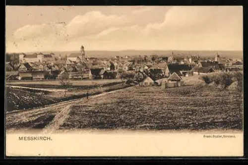 AK Messkirch, Panoramaansicht der Stadt