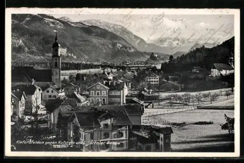 AK Kiefersfelden, Totalansicht mit Kufstein und Zillertaler Berge