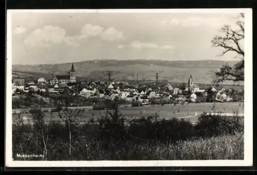 AK Miesenheim, Teilansicht mit Kirche