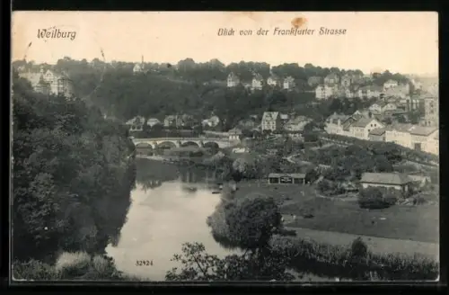 AK Weilburg / Lahn, Ortsansicht von der Frankfurter Strasse gesehen