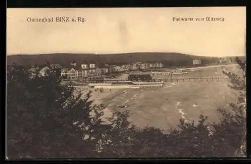 AK Binz a. Rg., Ostseebad, Panorama vom Blitzweg aus