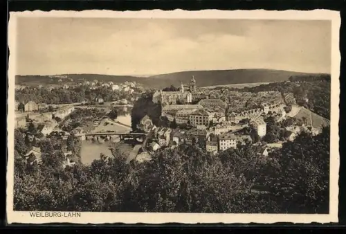 AK Weilburg /Lahn, Teilansicht mit Schloss