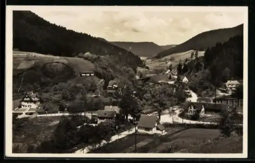 AK Alpirsbach, Ortsmotiv mit Hotel Zum grünen Baum