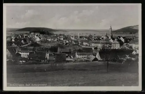 AK Bräunlingen /Bad. Schwarzwald, Teilansicht mit Kirche