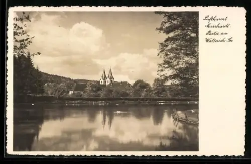 AK Murrhardt, Walterichs-See mit Kirche
