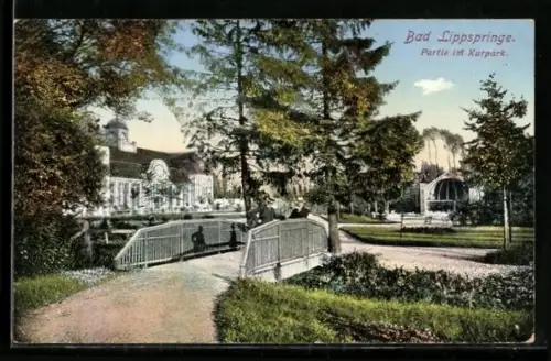 AK Bad Lippspringe, Partie im Kurpark