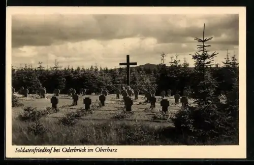 AK Oderbrück im Oberharz, Soldatenfriedhof