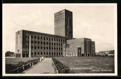 AK Rüstringen, Rathaus, Rückansicht