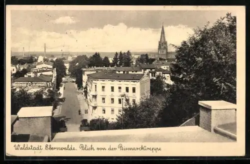 AK Eberswalde, Blick von der Bismarcktreppe