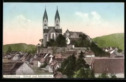 AK Quedlinburg, Schloss und Schlosskirche