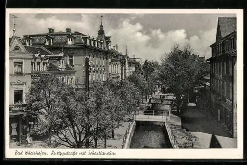 AK Bad Wörishofen, Kneippstrasse mit Sebastianneum