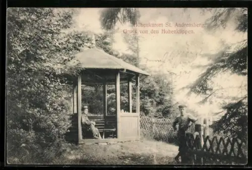 AK St. Andreasberg, Hohenklippen, Pavillon im Höhenkurort