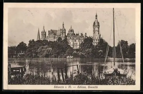 AK Schwerin i. M., Schloss, Seeseite