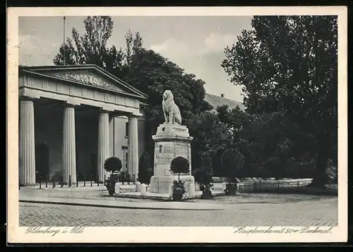 AK Oldenburg i. Old., Hauptwache mit 91er Denkmal