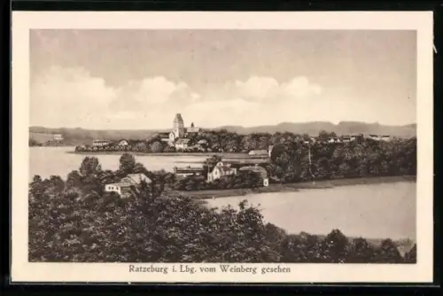 AK Ratzeburg i. Lbg., Blick vom Weinberg auf die Stadt