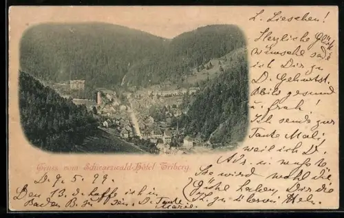 AK Triberg, Schwarzwald-Hotel, Ortsansicht