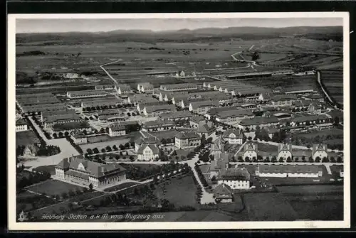 AK Heuberg-Stetten a.k.M, Totalaufnahme vom Flugzeug aus