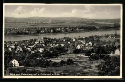 AK Niederdollendorf a. Rhein, Blick vom Petersberg auf Ort und Rhein