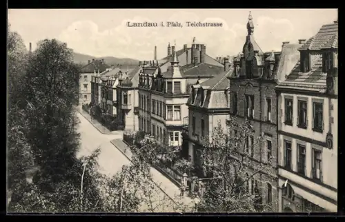 AK Landau i. Pfalz, Teichstrasse, Wohnhäuser