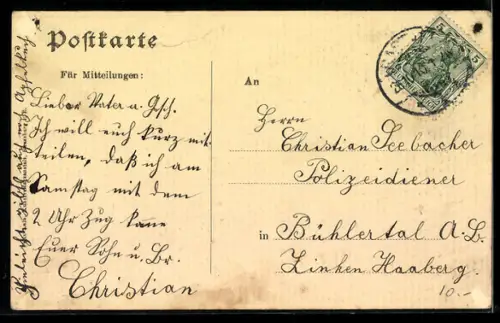 AK Rastatt, Ansicht vom Gymnasium