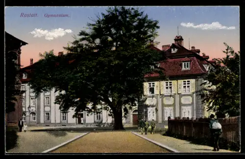 AK Rastatt, Gymnasium mit Zufahrtsstrasse