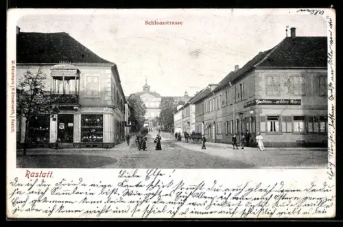 AK Rastatt, Schlossstrasse, Gasthaus