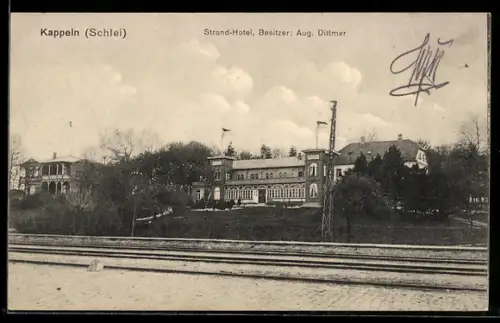 AK Kappeln /Schlei, Strand-Hotel, Besitzer Aug. Dittmer
