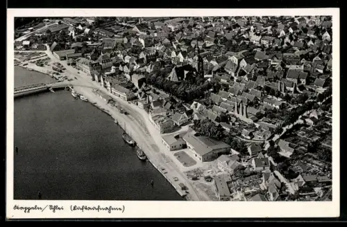 AK Kappeln /Schlei, Ortsansicht vom Flugzeug aus