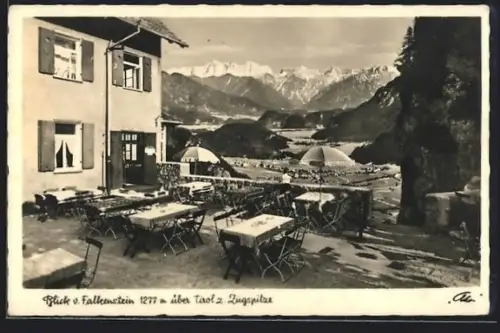 AK Pfronten, Blick vom Falkenstein über Tirol z. Zugspitze