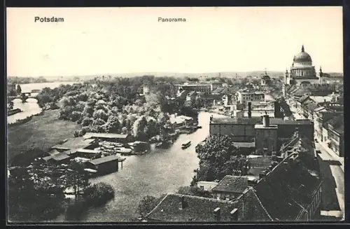AK Potsdam, Panoramablick auf den Ort
