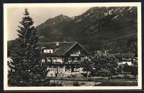 AK Krün /Obb., Hotelpension Zugspitz E. Luft